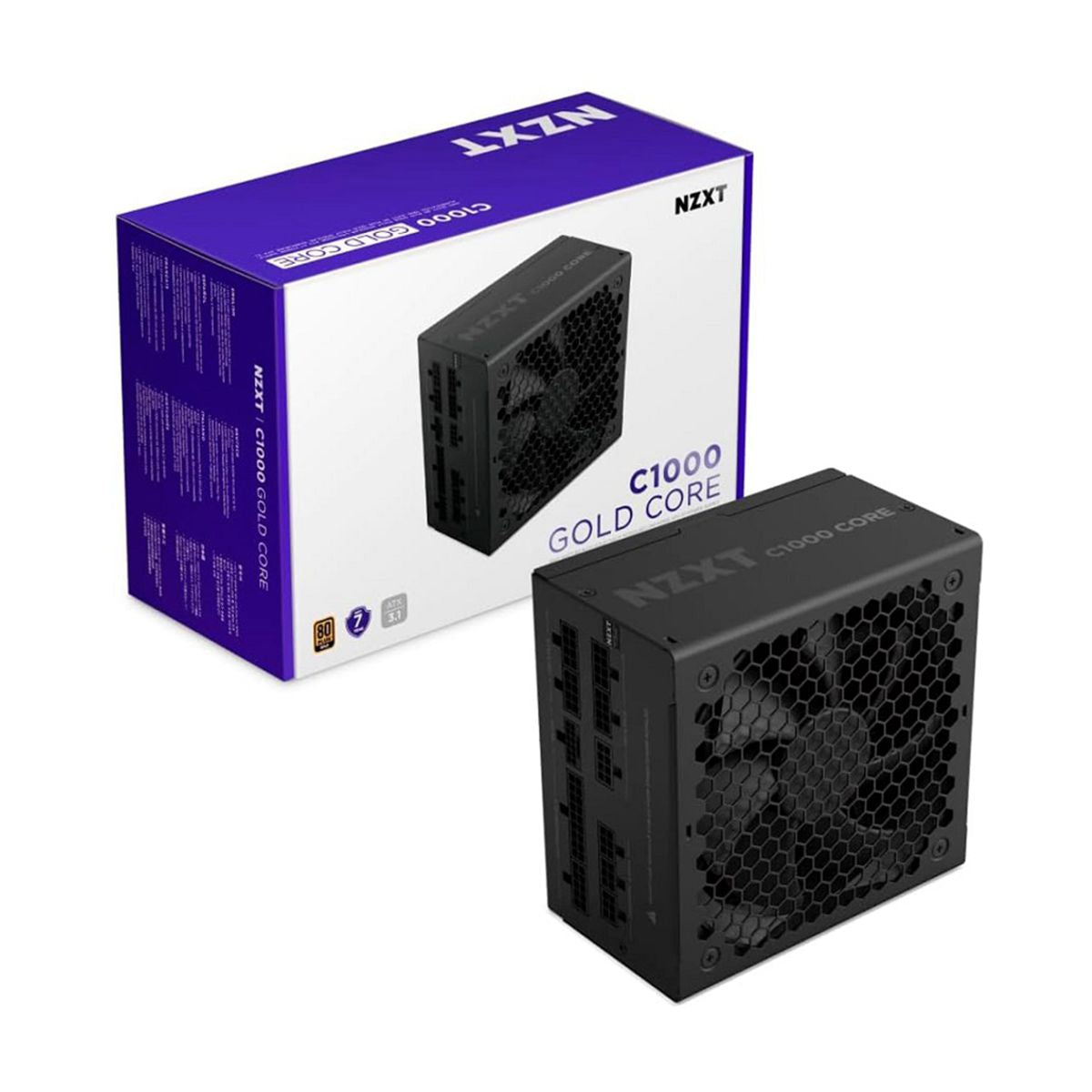 FUENTE DE PODER NZXT (PA-0G3BB-US) C1000, 80 PLUS, GOLD, NEGRA