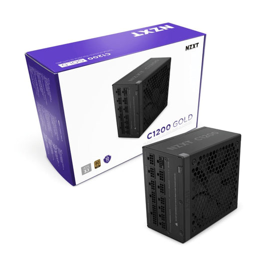 FUENTE DE PODER NZXT (PA-2G2BB-US) 1200W 80 PLUS GOLD, C1200, ATX 3.1,  FULL MODULAR, NEGRO