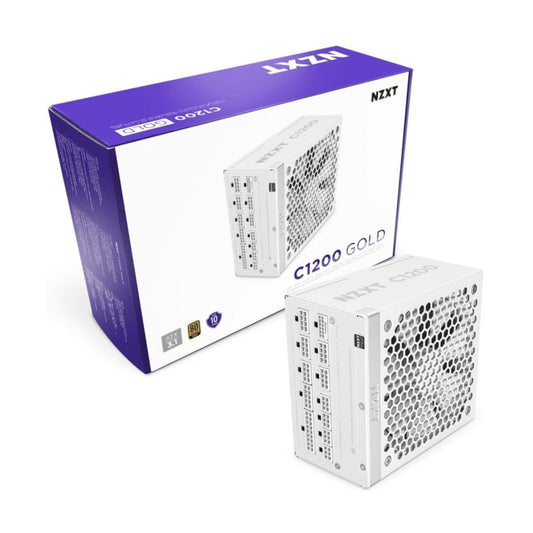 FUENTE DE PODER NZXT (PA-2G2BW-US) 1200W 80 PLUS GOLD, C1200, ATX 3.1,  FULL MODULAR, BLANCO
