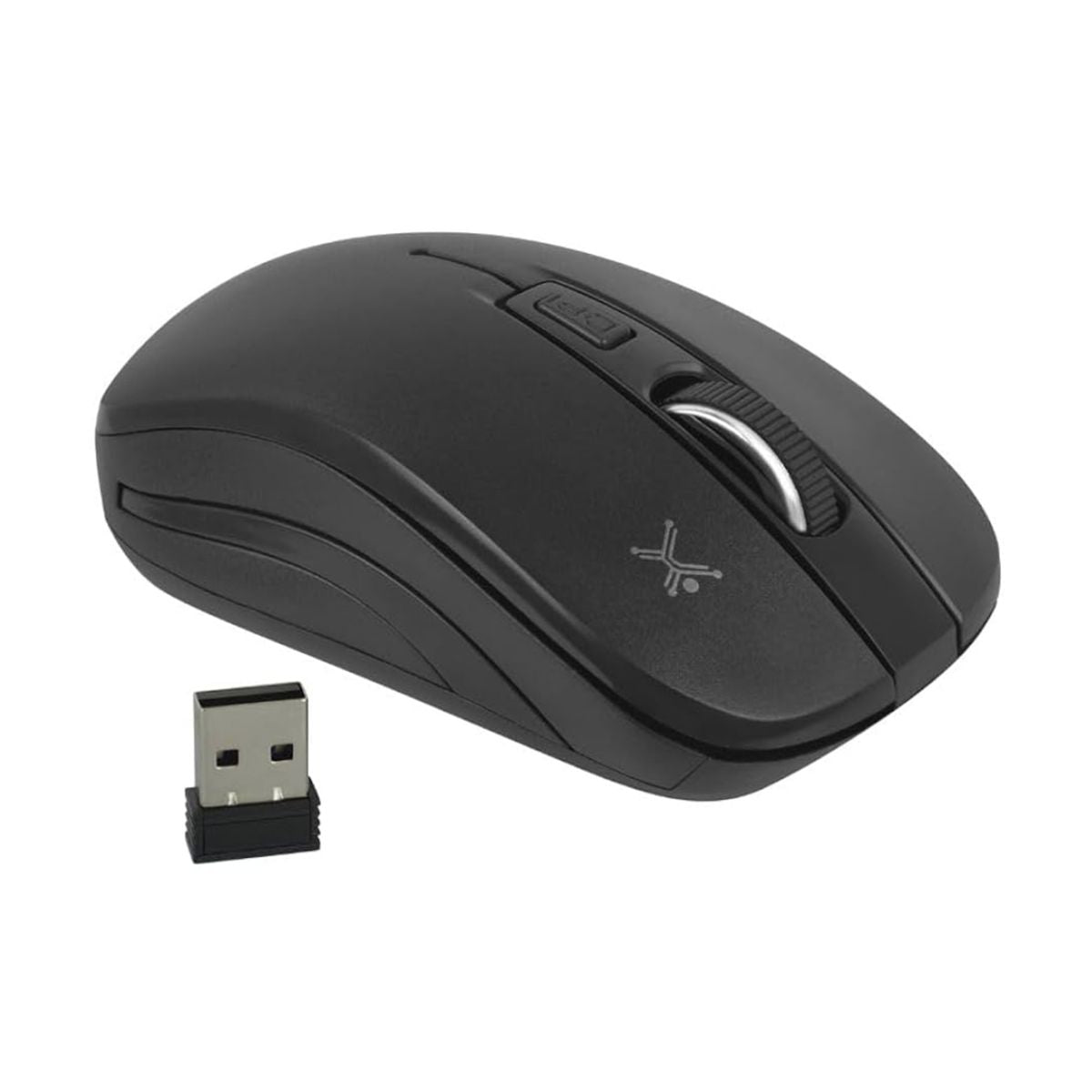 Mouse PERFECT CHOICE PC-044758 - Negro, 3 Botones, RF Inalambrico, Optico, 1600 DPI