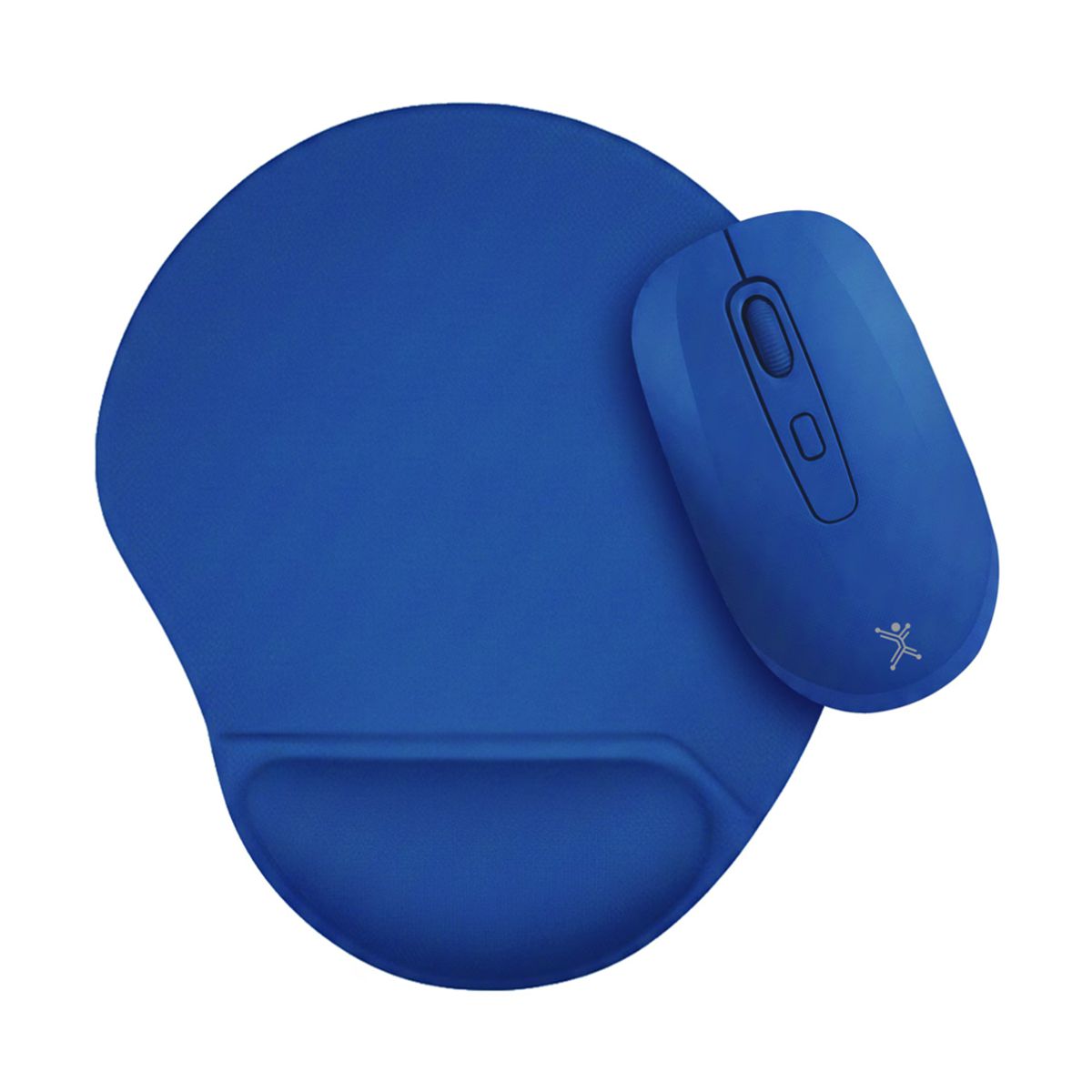 Kit de Mouse Inalambrico Bluetooth 2.4GHz + Tapete Bonet Color: Azul Indigo | PERFECT CHOICE - 