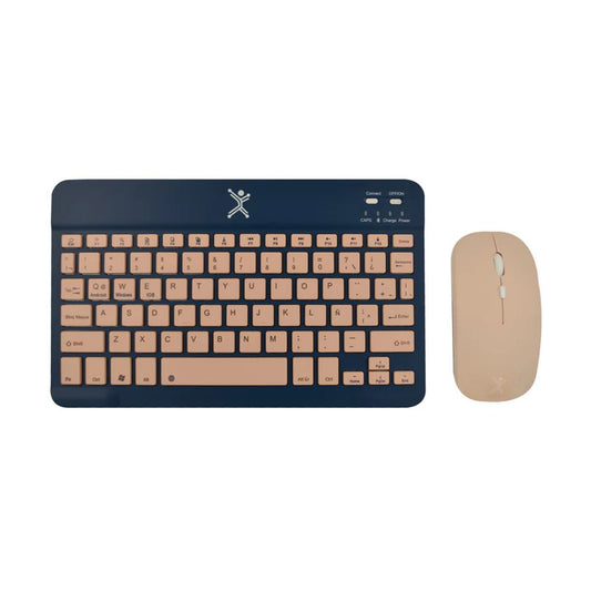 Kit de Teclado y Mouse Bluetooth Inalambrico Color Azul | PERFECT CHOICE - 