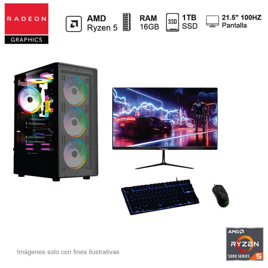 PC Gamer AMD Ryzen 5 5600GT 16GB de RAM 1TB SSD 500W WIFI
