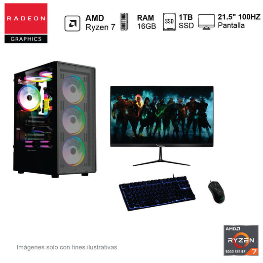 PC Gamer AMD Ryzen 7 5700G 16GB de RAM 1TB SSD 500W WIFI