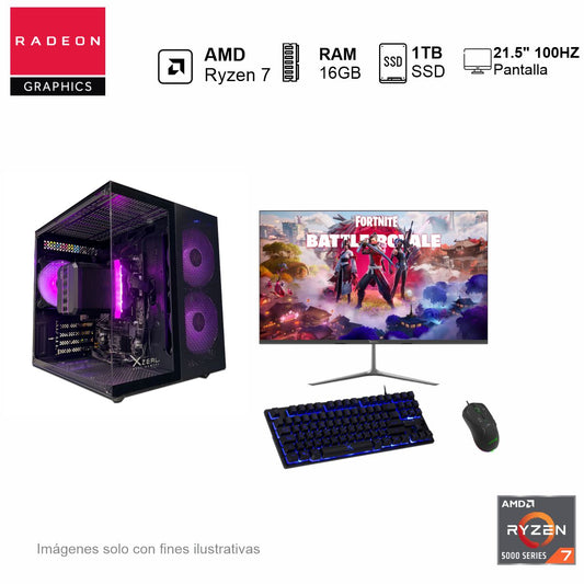 PC Gamer AMD Ryzen 7 5700G 16GB de RAM 1TB SSD 500W WIFI