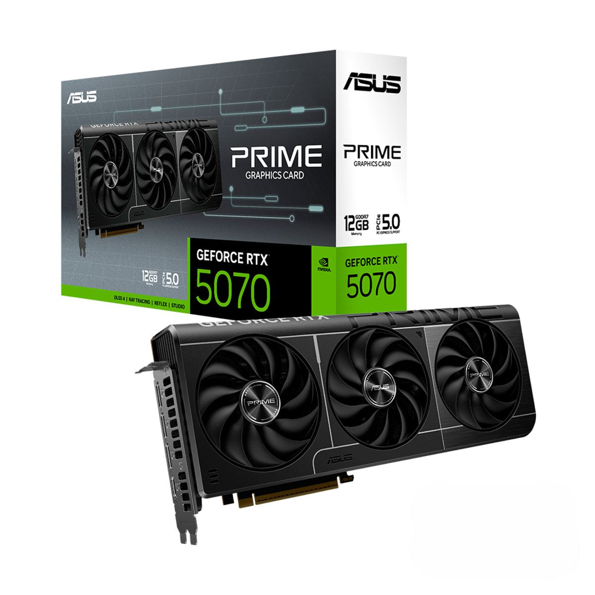 TARJETA DE VIDEO ASUS (PRIME-RTX5070-12G) 12GB GDDR7, 192BIT, PCI-E 5.0,HDMI,3*DP1.4A,TRI FAN