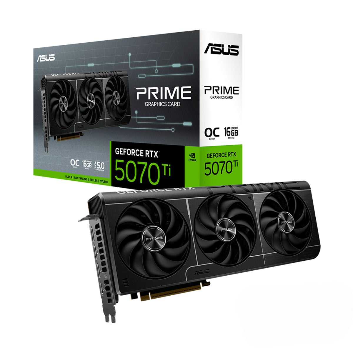 TARJETA DE VIDEO ASUS (PRIME-RTX5070TI-O16G) 16GB GDDR7, 256BIT, PCI-E 5.0,HDMI,3*DP1.4A,TRI FAN