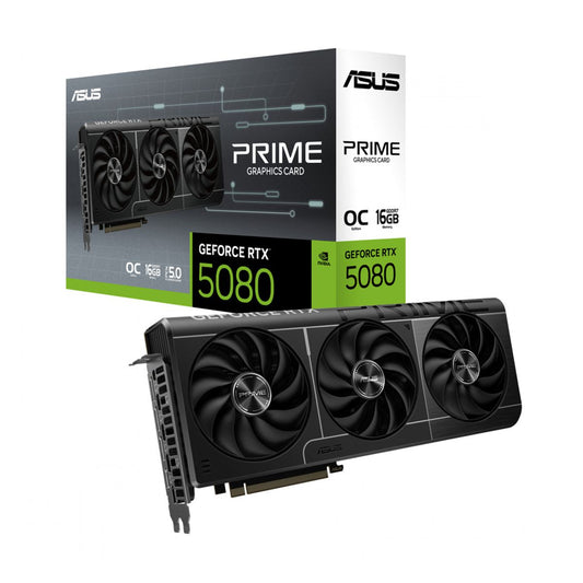 TARJETA DE VIDEO ASUS (PRIME-RTX5080-O16G) 16GB GDDR7, 256BIT, PCI-E 5.0, HDMI,3*DP1.4A,TRI FAN