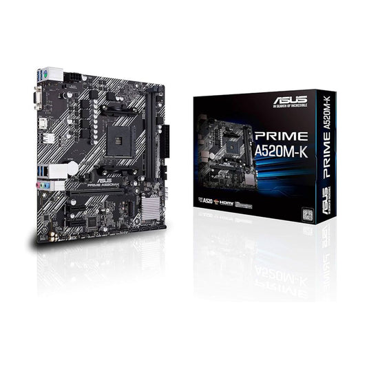 MOTHERBOARD ASUS (PRIME A520M-K) SOCKET AM4,2*DDR4, HDMI, D-SUB, PCIE-3.0, MICRO ATX