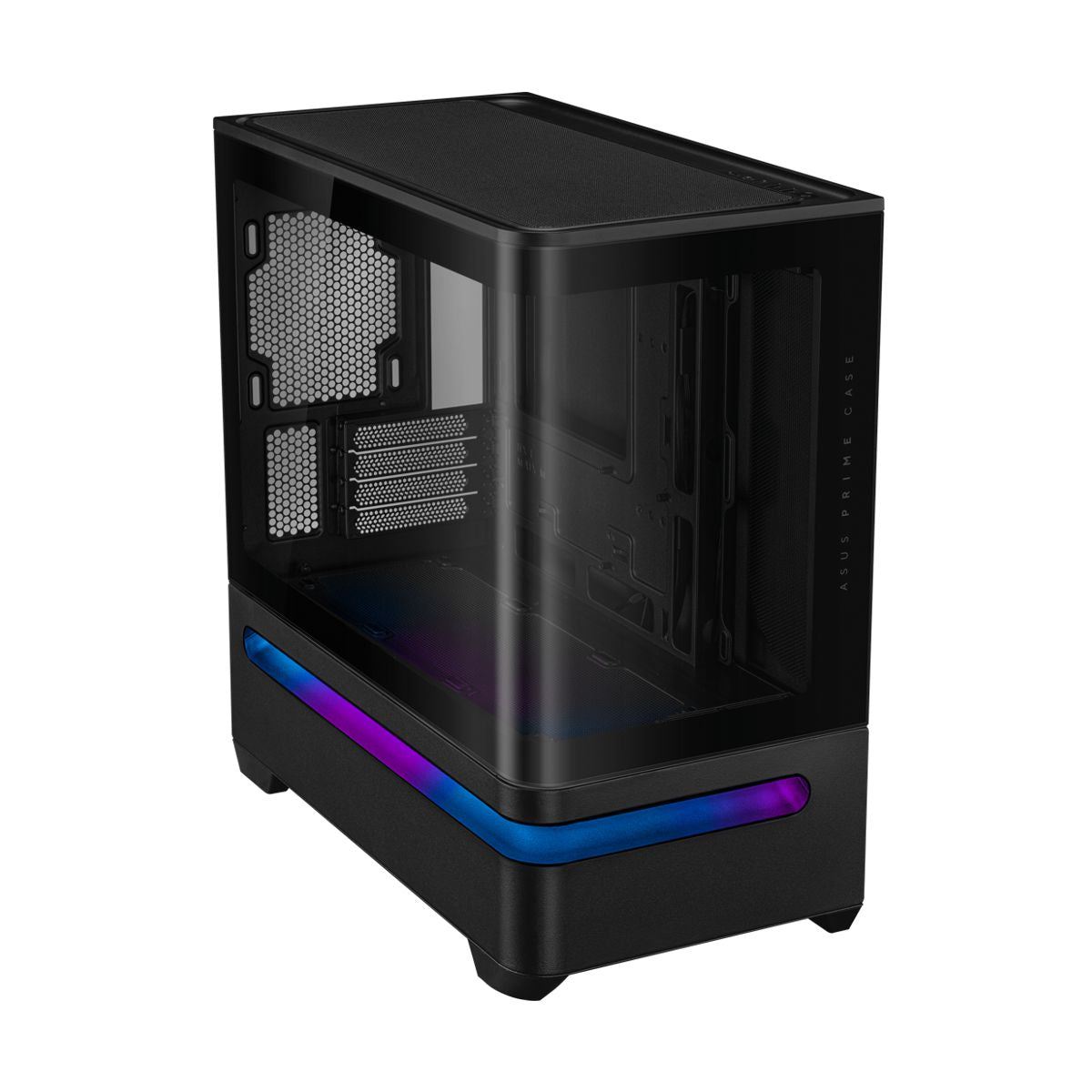 GABINETE ASUS (PRIME AP202 TG ARGB BLACK) NEGRO, MEDIA TORRE,VIDRIO TEMPLADO CURVO,S/FUENTE