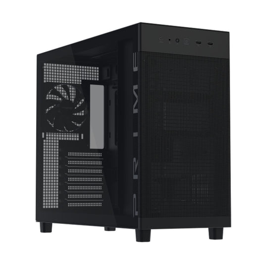 GABINETE ASUS (PRIME AP303 MESH BLACK) NEGRO, MEDIA TORRE,MALLA,S/FUENTE