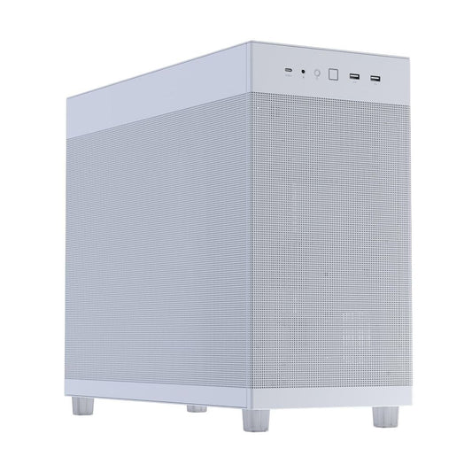GABINETE ASUS (PRIME AP303 MESH WHITE) BLANCO, MEDIA TORRE,MALLA,S/FUENTE