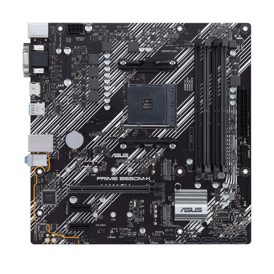MOTHERBOARD ASUS (PRIME B550M-K) SOCKET AM4,4*DDR4,HDMI,D-SUB, DVI,PCIE 4.0,MICRO ATX