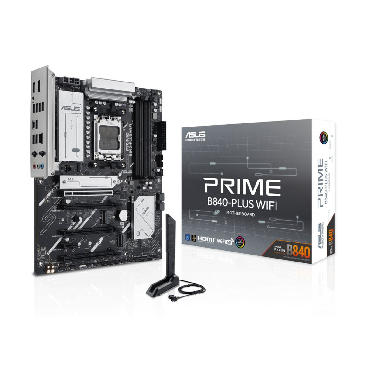 MOTHERBOARD ASUS (PRIME B840-PLUS WIFI) SOCKET AM5,4*DDR5,HDMI,DP,PCIE-4.0,WIFI6E, ATX