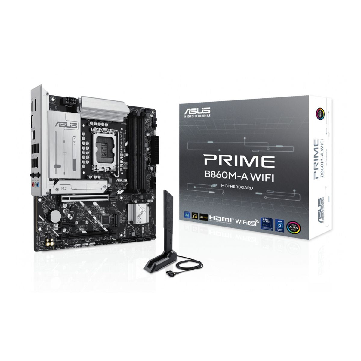 MOTHERBOARD ASUS (PRIME B860M-A WIFI) SOCKET 1851, 4*DDR5, HDMI, 2*DP, WIFI6E, MICRO ATX