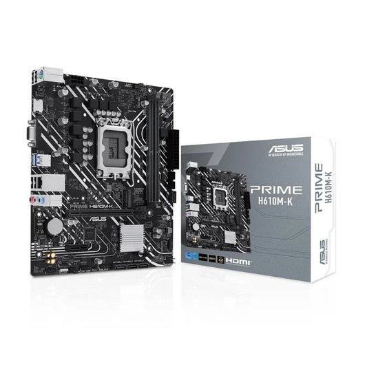 Tarjeta Madre ASUS Micro-ATX H610M-K D4, S-1700, Intel H610, HDMI, 64GB DDR4 para Intel ― Requiere Actualización de BIOS para Procesadores Intel 13va. Generación