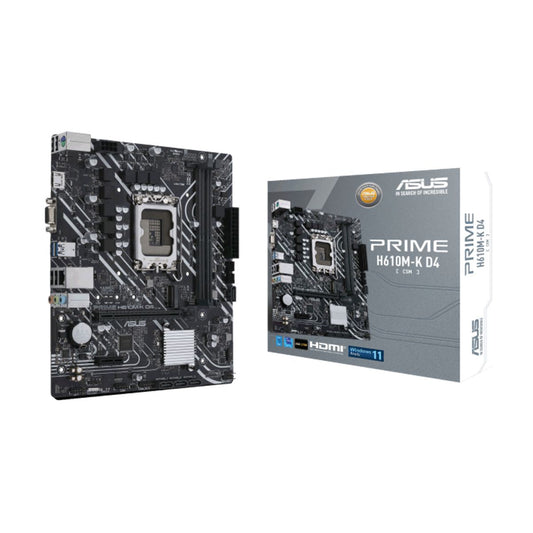 MOTHERBOARD ASUS (PRIME H610M-K D4-CSM) SOCKET 1700 12A,2*DDR4,HDMI,VGA,PCIE-4.0,MICRO ATX