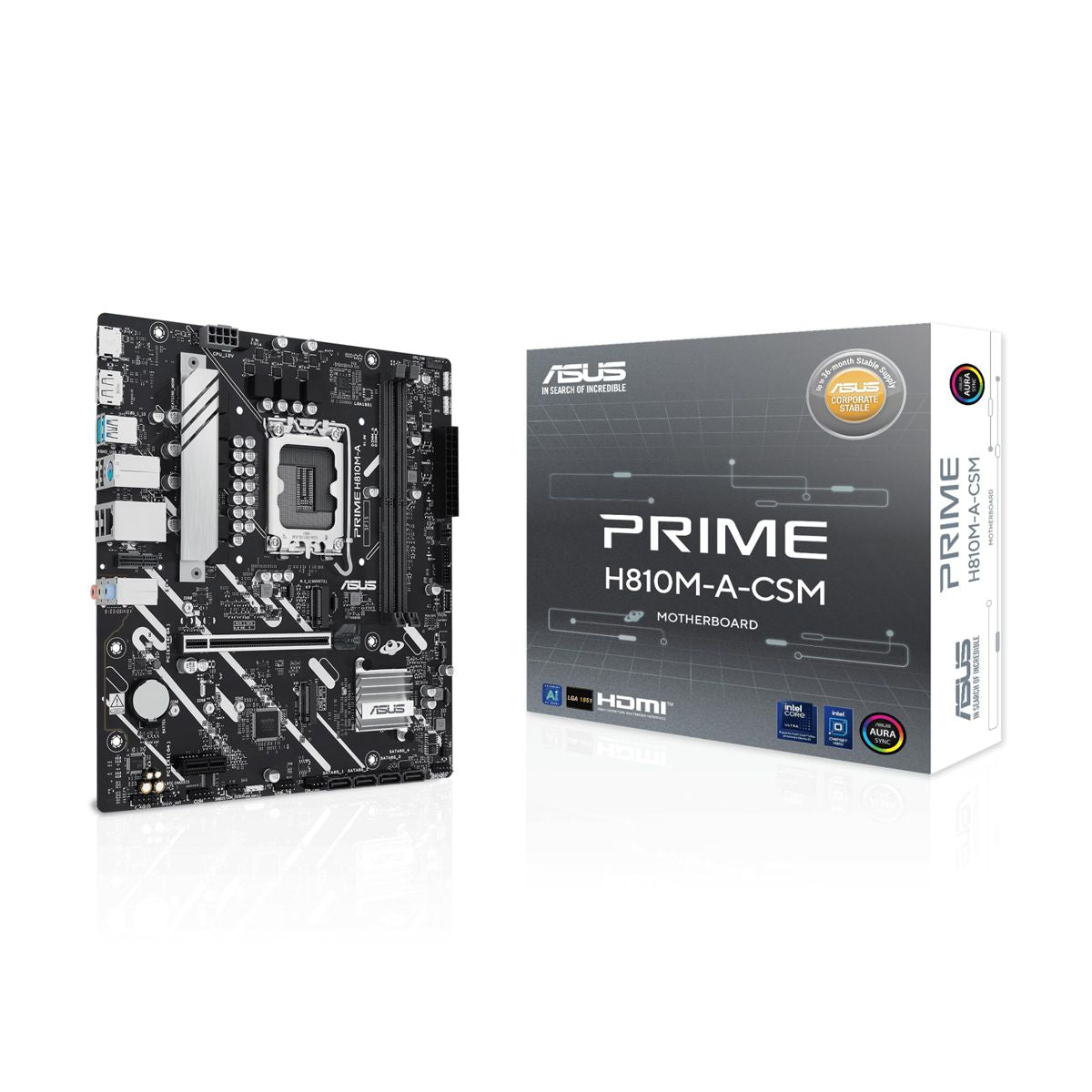 MOTHERBOARD ASUS (PRIME H810M-A-CSM) SOCKET 1851,2*DDR5,HDMI, DP,PCIE 4.0, MICRO ATX