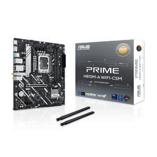 MOTHERBOARD ASUS (PRIME H810M-A WIFI-CSM) SOCKET 1851,2*DDR5,HDMI, DP,PCIE 4.0, WIFI6, MICRO ATX