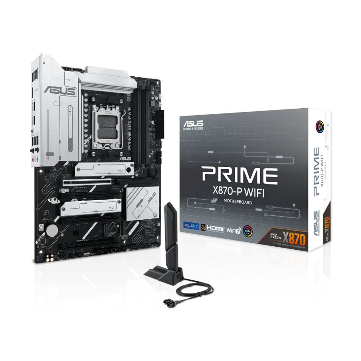 MOTHERBOARD ASUS (PRIME X870-P WIFI) SOCKET AM5,4*DDR5,HDMI,PCIE 5.0, WIFI7, ATX