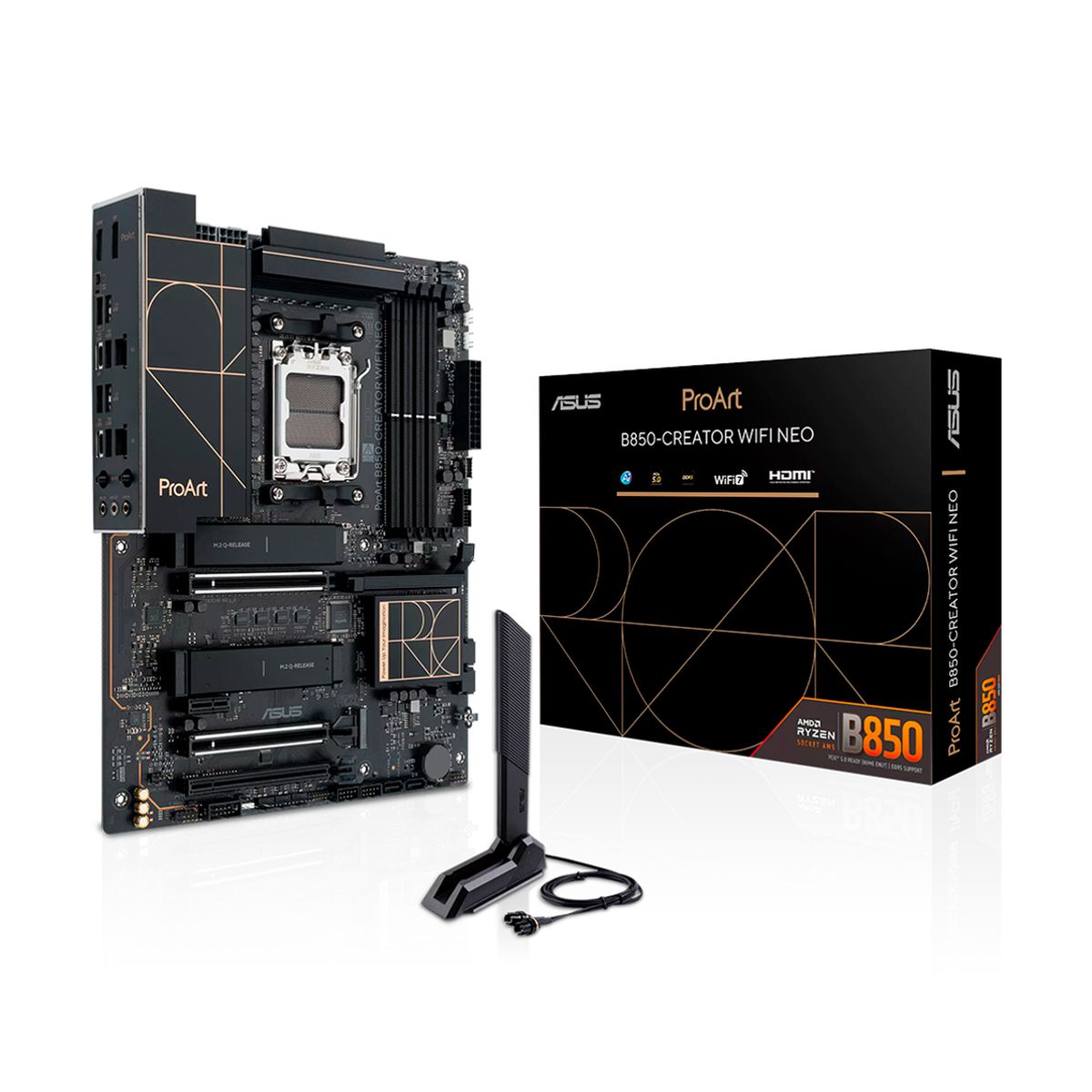 MOTHERBOARD ASUS (PROART B850-CREATOR WIFI NEO) SOCKET AM5,4*DDR5,HDMI,DP, USB TIPO C, WIFI7,ATX