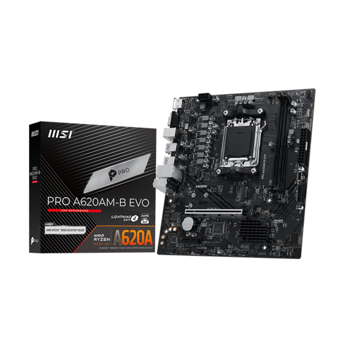 MOTHERBOARD MSI (PRO A620AM-B EVO) SOCKET AM5, 2*DDR5 6800, HDMI,VGA, M-ATX