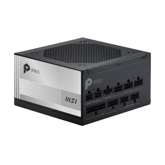 FUENTE DE PODER MSI (PRO A850PL PCIE5) 850W, PCI 5.1, FULL MODULAR, 80 PLUS PLATINIUM, PFC, ATX