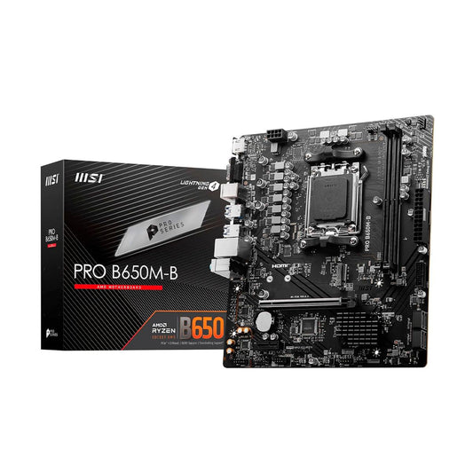 MOTHERBOARD MSI (PRO B650M-B) SOCKET AM5, 2*DDR5 6800, 1*HDMI, 1*VGA, 1*M.2, MICRO ATX