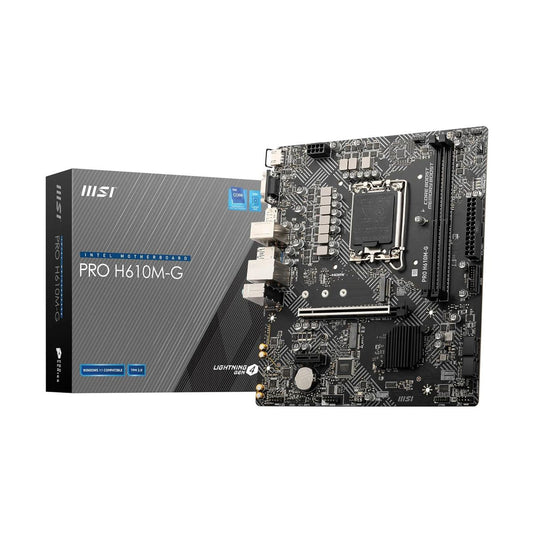 Motherboard MSI PRO H610M-G - 64 GB, Intel, LGA1700, Micro ATX