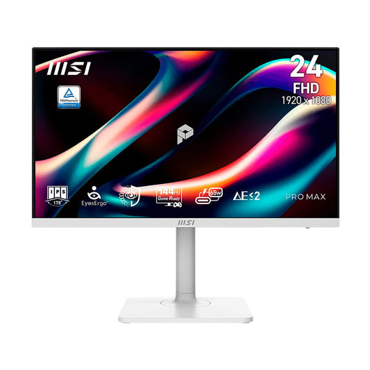 MONITOR LED MSI 24" (PRO MAX 241PHW E14) 1920X1080, PLANO, 144HZ, 1MS, 1HDMI,1DP,1TYPE C, FREESYNC
