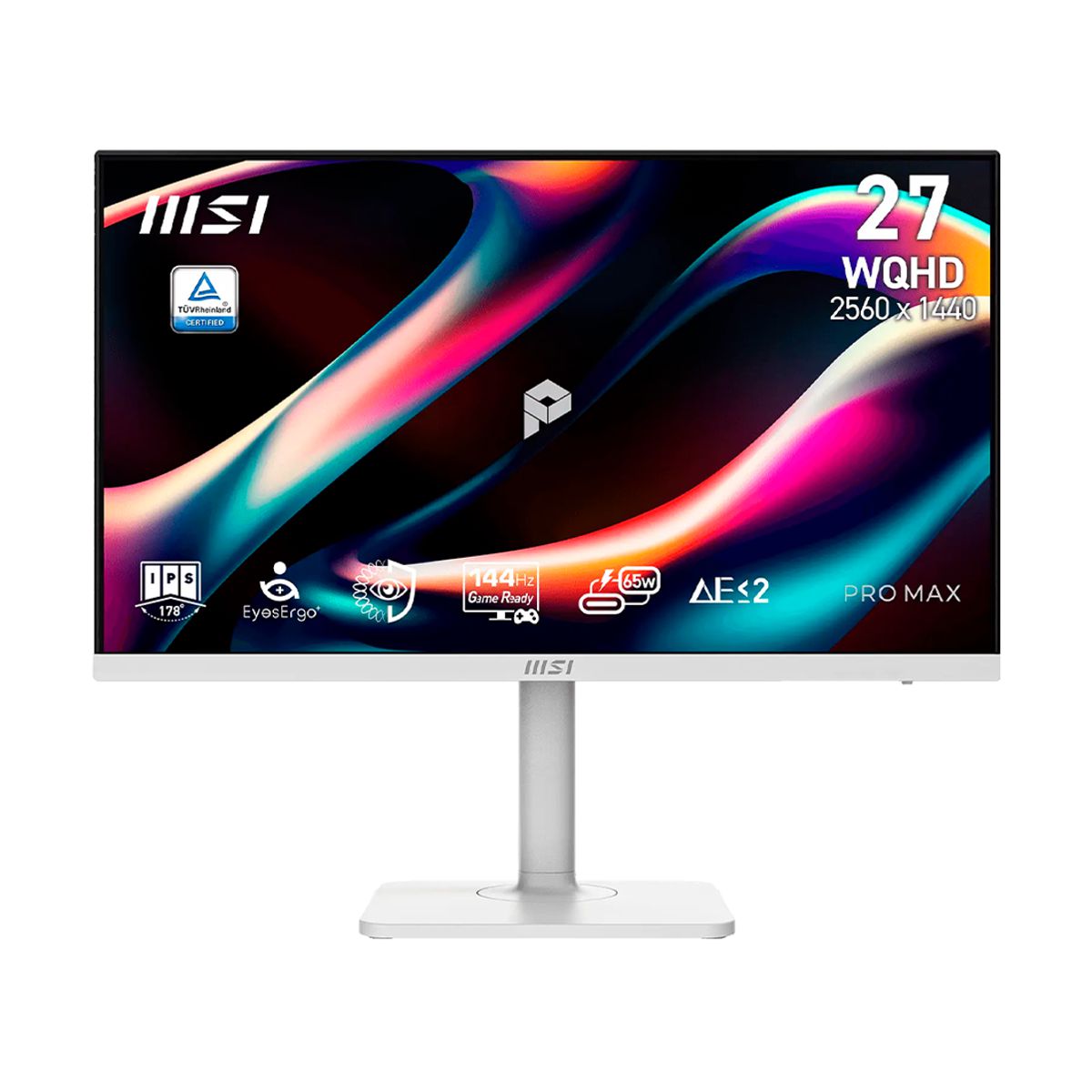 MONITOR LED MSI 27" (PRO MAX 271QPHW E14) 2560X1440, PLANO, 144HZ, 1MS, 2HDMI,1DP,1TYPE C, FREESYNC