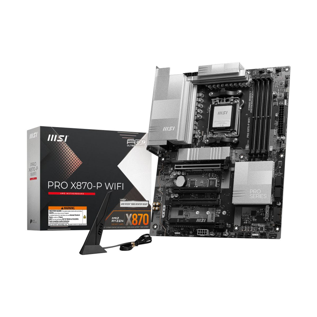 MOTHERBOARD MSI (PRO X870-P WIFI) SOCKET AM5, 4*DDR5 8200, 1*HDMI,1*USB-C, 3*M.2, ATX
