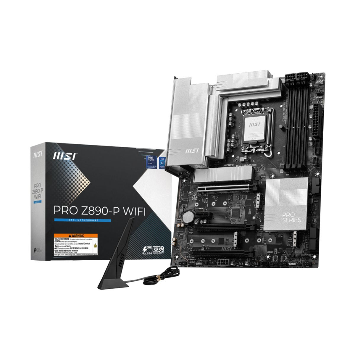 MOTHERBOARD MSI (PRO Z890-P WIFI) SOCKET 1851, 4*DDR5 9200, 1*HDMI,1*DP, 1*THUNDERBOLT4, 4*M.2, ATX
