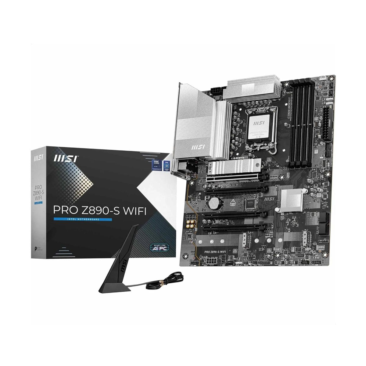 MOTHERBOARD MSI (PRO Z890-S WIFI WHITE) SOCKET 1851, 4*DDR5 8800, 1*HDMI, 1*DP, 1*USB-C, 3*M.2, ATX