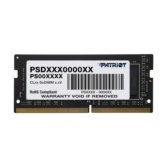 MEMORIA SODIMM DDR4 PATRIOT (PSD48G320081S) 8GB (1 X 8GB), 3200MHZ, NON-ECC, CL22