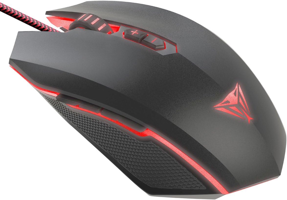 MOUSE OPTICO PATRIOT VIPER (PV530OULK) V530, 4000DPI, NEGRO/ROJO, USB