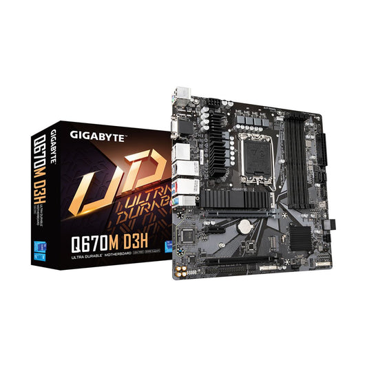 MB GIGABYTE Q670M D3H DDR5,1700, MATX