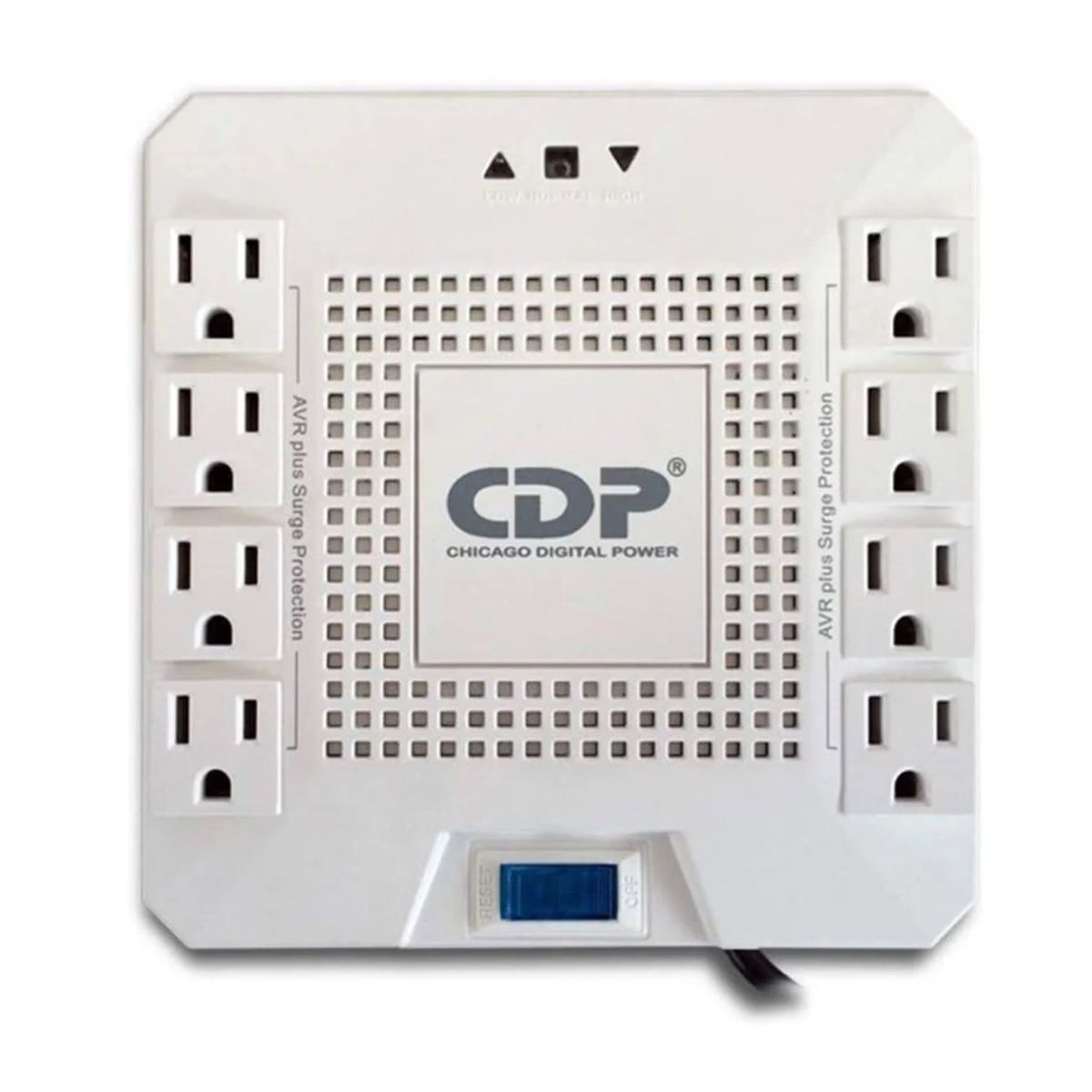 Regulador de Voltaje CDP R-AVR1808 1800VA/1000W AVR - 8 Salidas, 175 Julios, Proteccion RJ45, 120 Vac
