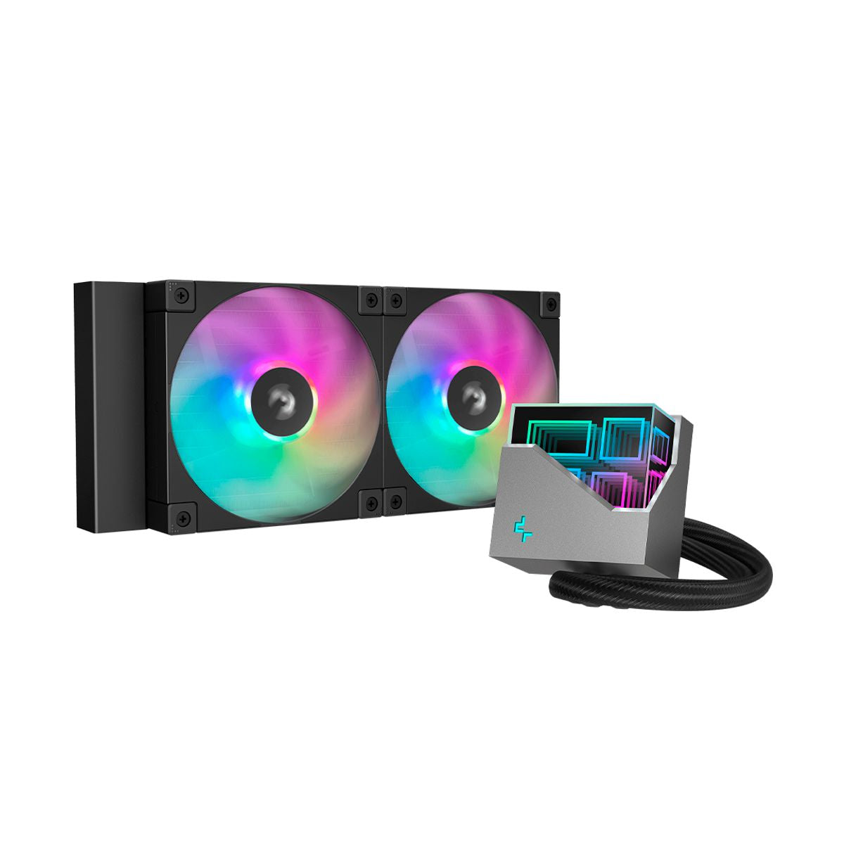 Enfriamiento Liquido DeepCool LT240 ARGB - 2 x 120mm, 600-2400 RPM Negro R-LT240-BKAMNC-G-1