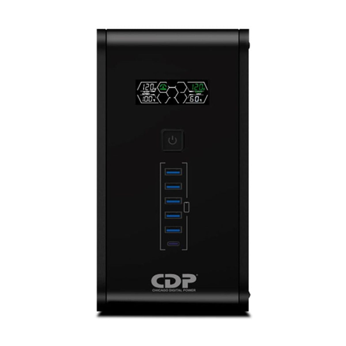 No-Break CDP R-SMART751 750VA/375W UPS Interactiva AVR 10 Salidas - 560 Joules, Proteccion RJ45, LCD, software 120 Vac