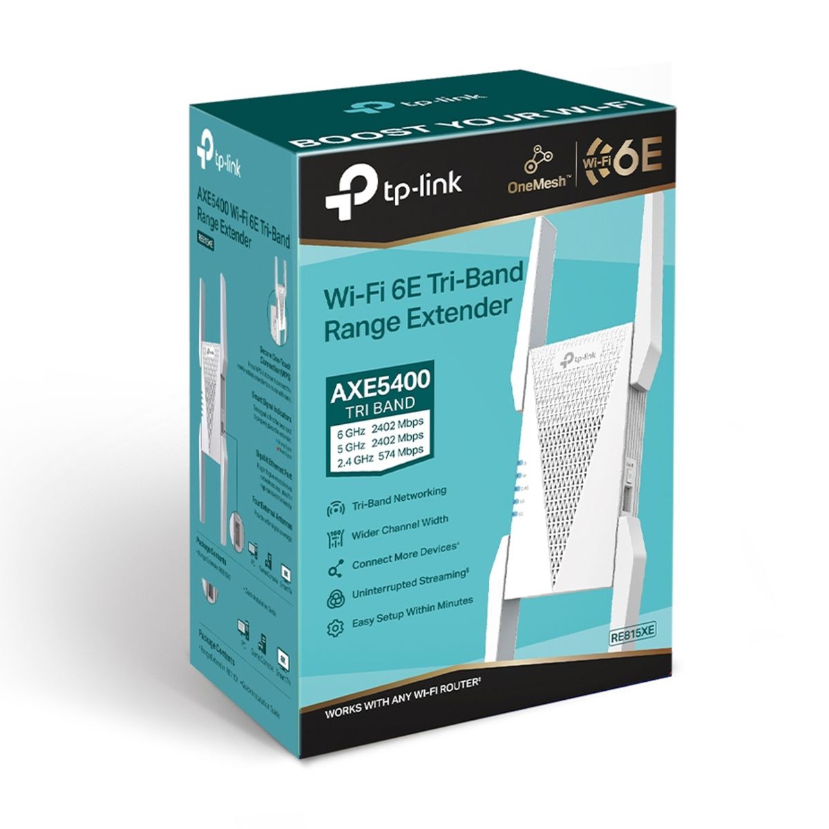 Repetidor Inalambrico TP-LINK RE815XE - 6 GHz, 1, 4, Blanco