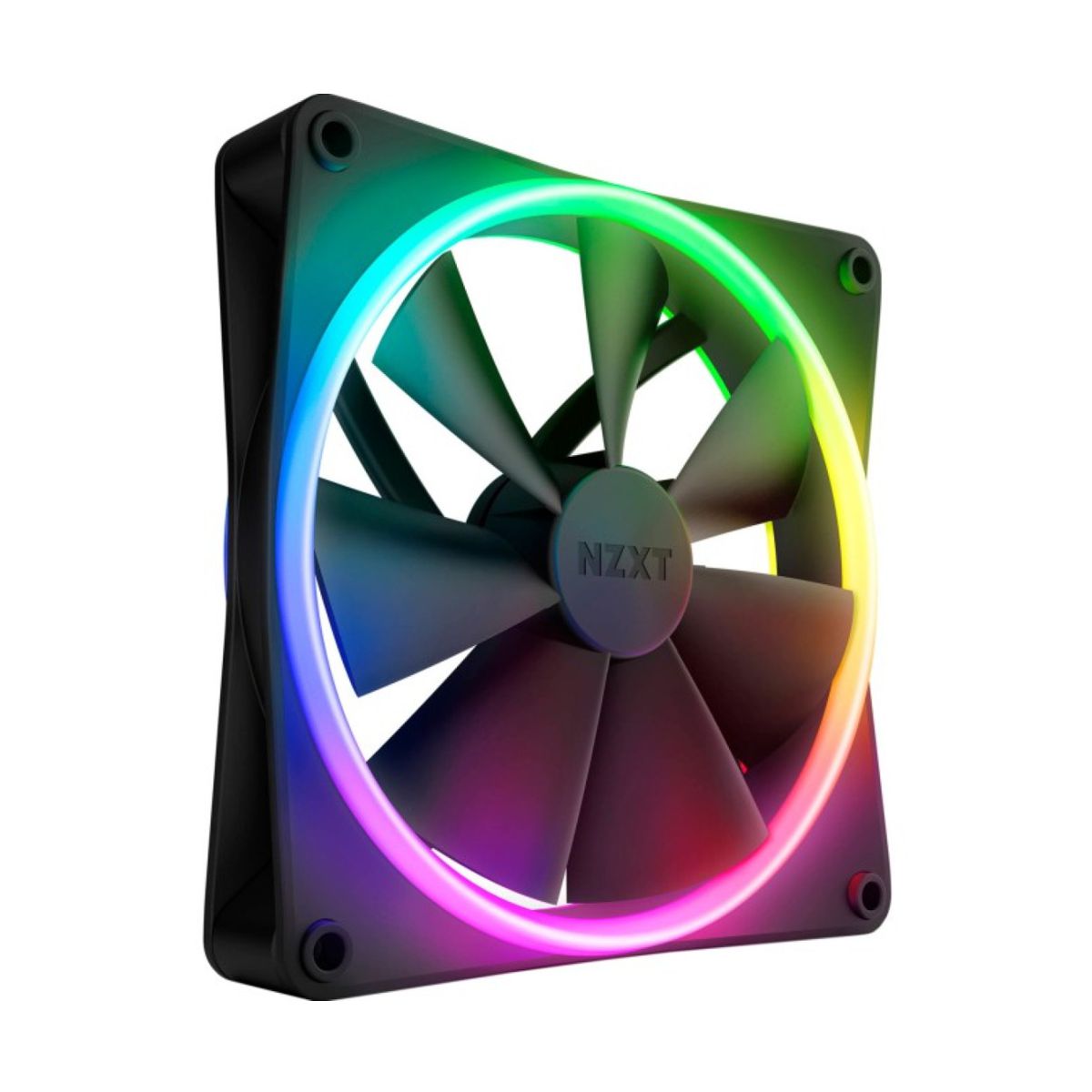 VENTILADOR P/GABINETE NZXT (RF-D14SF-B1) F140 RGB DUO, 140MM, NEGRO