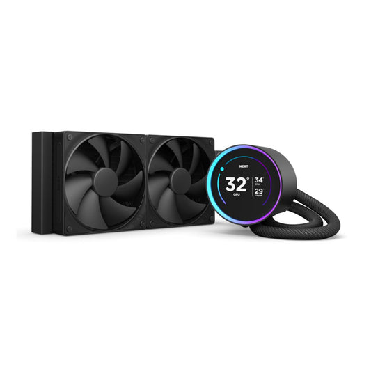 VENTILADOR P/CPU NZXT (RL-KN24E-B2) KRAKEN ELITE 240 V2 LCD, FANS 2 X 120MM, 2000RPM, NEGRO
