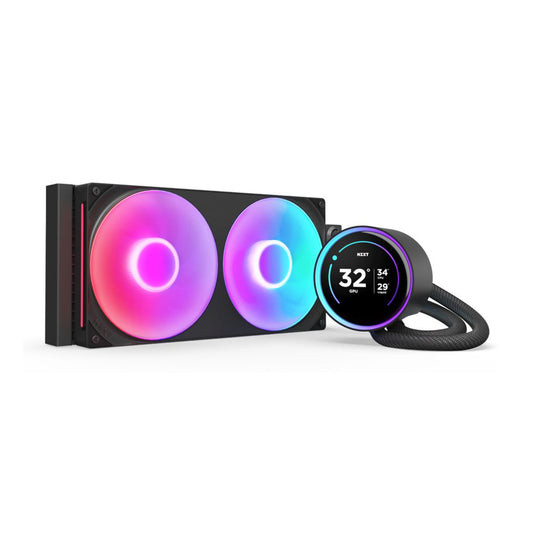 VENTILADOR P/CPU NZXT (RL-KR28E-B2) KRAKEN ELITE 280 RGB V2 LCD, 280MM, 20RPM,  NEGRO