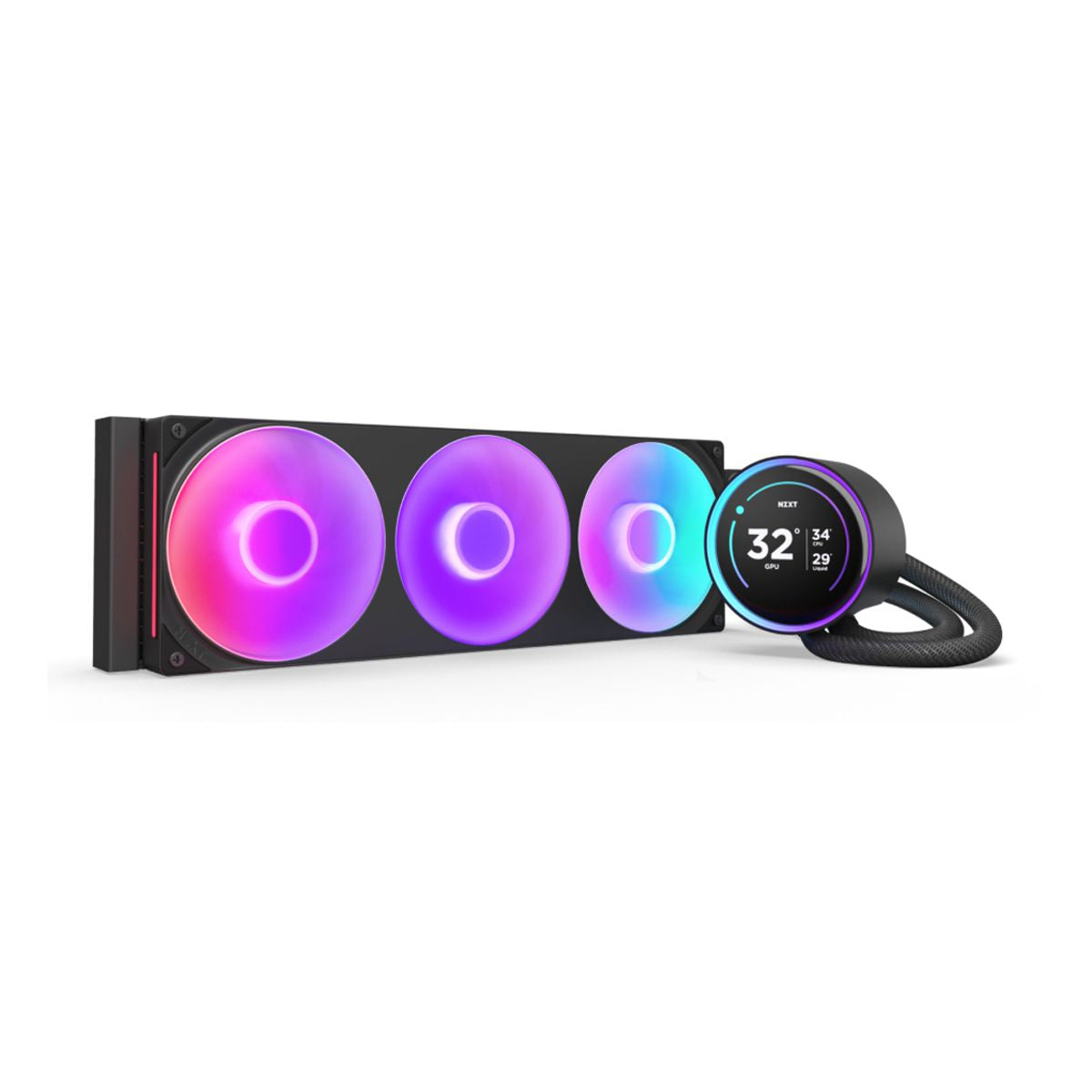 VENTILADOR P/CPU NZXT (RL-KR36E-B2) KRAKEN ELITE 360 RGB V2 LCD, 360MM, 2800RPM, NEGRO