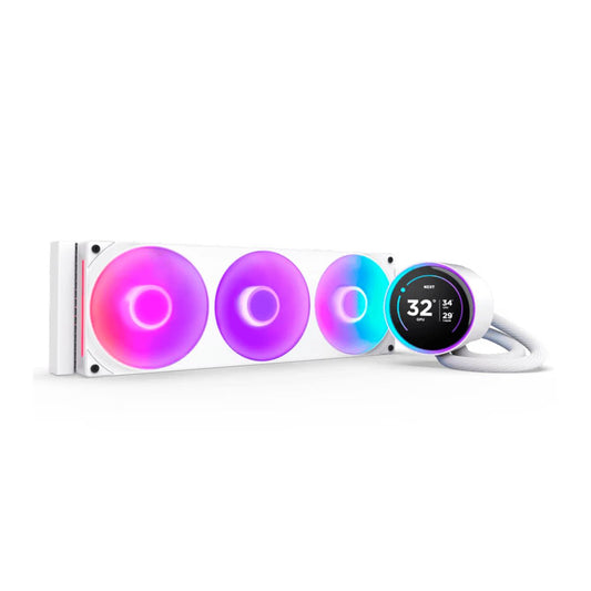 VENTILADOR P/CPU NZXT (RL-KR36E-W2) KRAKEN ELITE 360 RGB V2 LCD, 360MM, 2800RPM, BLANCO