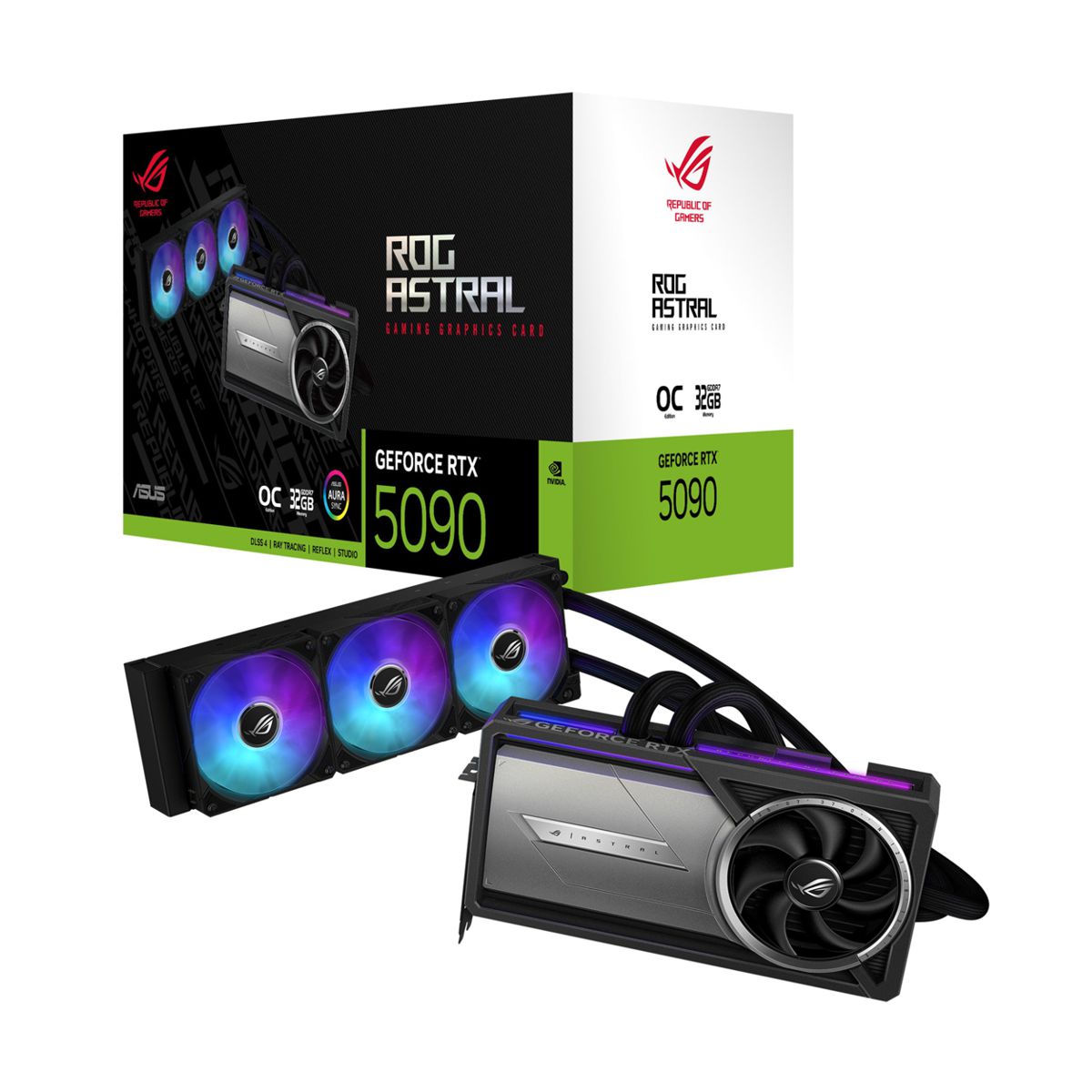TARJETA DE VIDEO ASUS (ROG-ASTRAL-LC-RTX5090-O32G-GAMING) 32GB GDDR7, 512BIT, PCI-E 5.0,2*HDMI,3*DP,TRI FAN