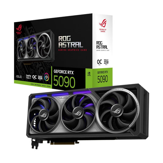 TARJETA DE VIDEO ASUS (ROG-ASTRAL-RTX5090-O32G-GAMING) 32GB GDDR7, 512BIT, PCI-E 5.0,2*HDMI,3*DP, 3*FAN