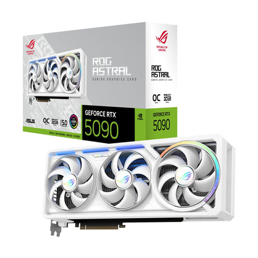 TARJETA DE VIDEO ASUS (ROG-ASTRAL-RTX5090-O32G-WHITE) 32GB GDDR7, 512BIT,PCI-E 5.0,2*HDMI,3*DP,3*FAN