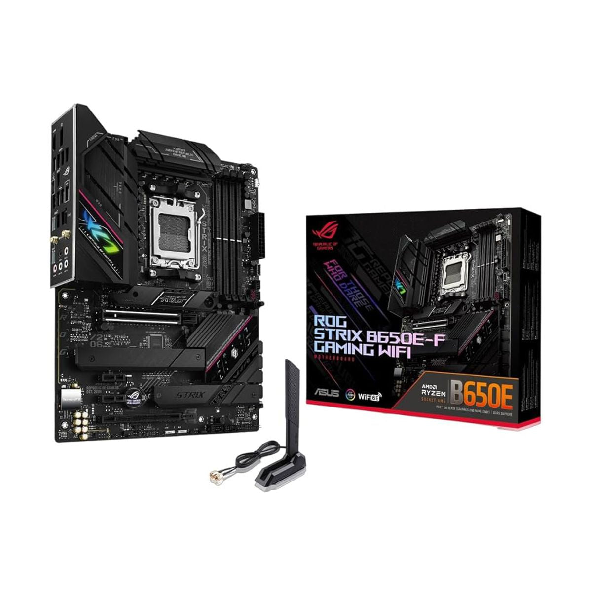 MOTHERBOARD ASUS (ROG STRIX B650E-F GAMING WIFI) SOCKET AM5,4*DDR5,HDMI,DP,PCIE-5.0,WIFI6E,ATX